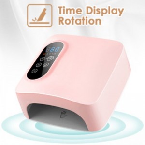 M&R 601Pro 72W vezetéknélküli LED körömlámpa, újratölthető LED körömszárító, 15600mAh vezetéknélküli gyors körömlakk göndör lámpa, professzionális gél körömvilágító körömművészeti manikűr szerszámok otthoni és szalonhoz (újratölthető)